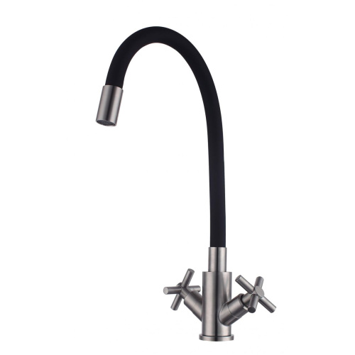 Смеситель для кухни Fmark FS8442-01 с гибким изливом черный