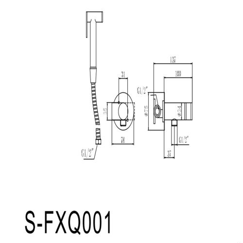 Смеситель для биде Savol S-FXQ001H черный