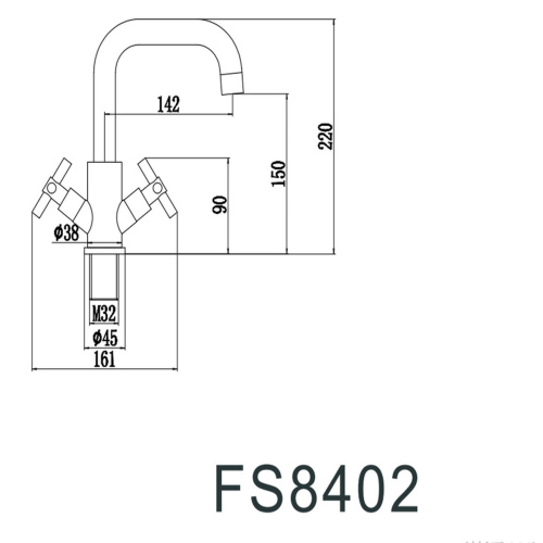 Смеситель для кухни Fmark FS8402H черный