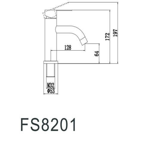Смеситель для раковины Fmark FS8201 сатин
