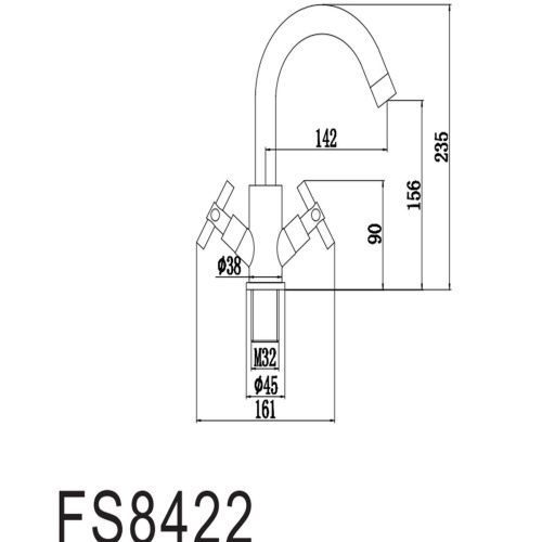 Смеситель для кухни Fmark FS8422 сатин