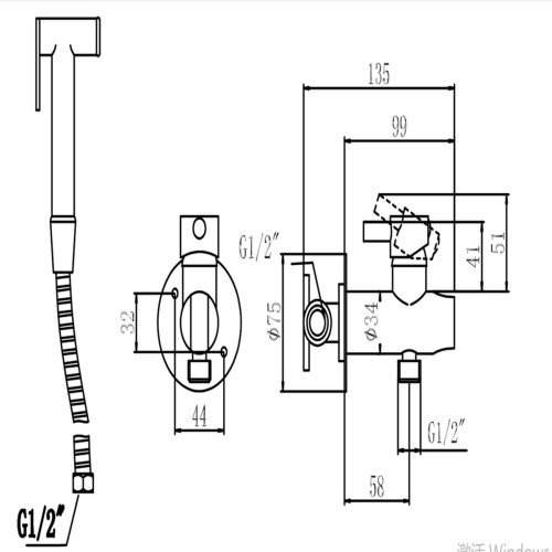 Смеситель для биде Savol S-FXQ002
