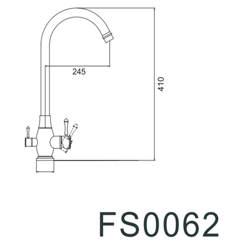 Смеситель для кухни Fmark FS0262 с подключением к фильтру воды