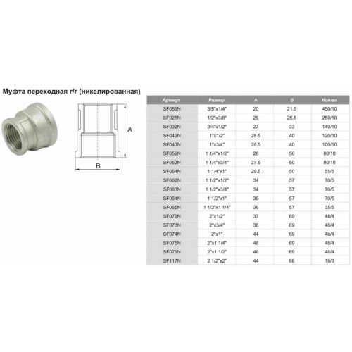 Муфта переходная ф1/2