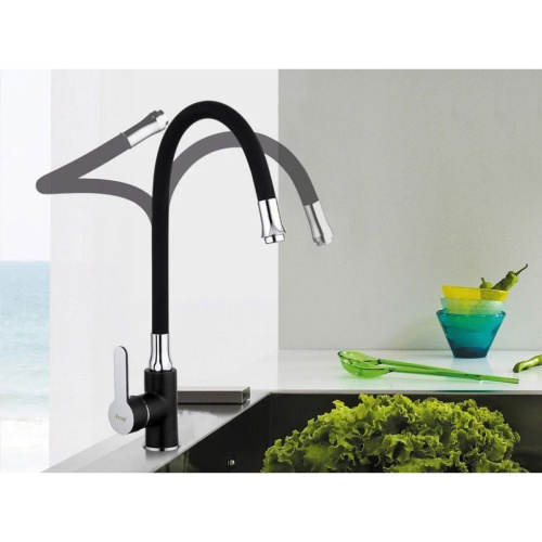 Смеситель для кухни Fashun A4082-7 с гибким изливом черный