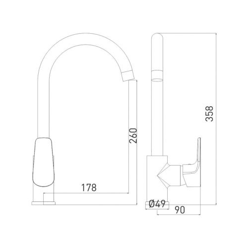 Смеситель для кухни Gross Aqua Evo 3118297MW-B02 белый