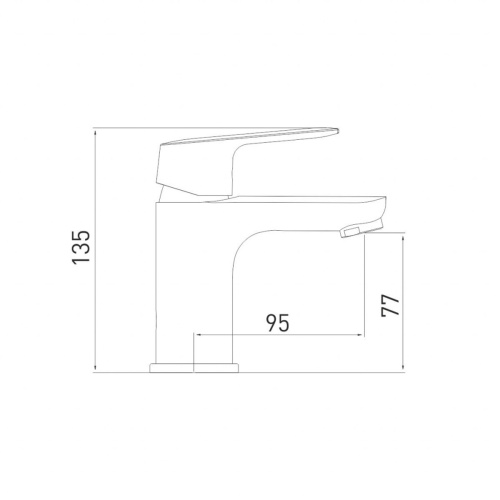 Смеситель для умывальника Gross Aqua Flat 6225520C