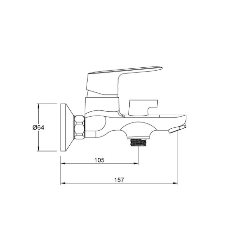 Смеситель для ванны Gross Aqua Flat 2250520C