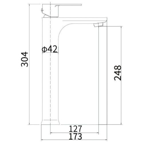 Смеситель для раковины Fashun A51219 с высоким изливом