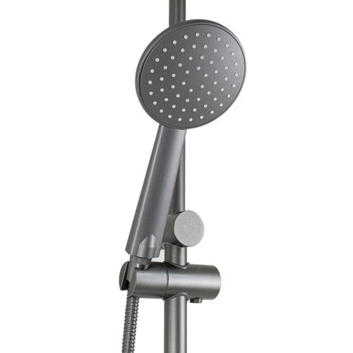 Душевая система BRIMIX 80705 со смесителем с тропическим душем из алюминия Графит