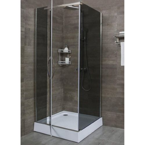 Душевое ограждение ERLIT™ ER10110H-C4 (1000*1000*2000) тонированное стекло 6 мм, Коробка №1 лицевая часть №2 коробка с комплектацией №3 дверь