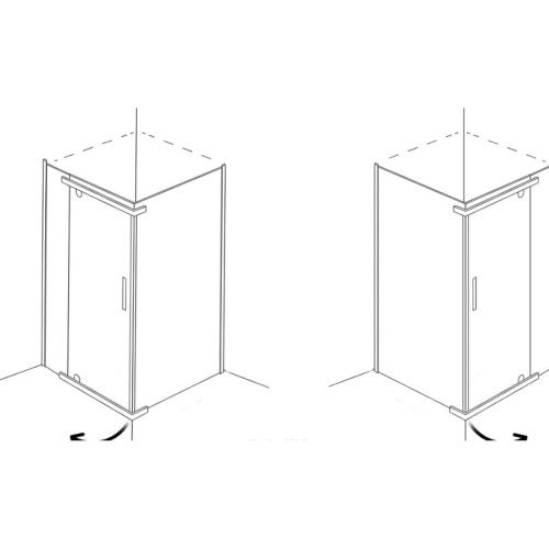 Душевое ограждение ERLIT™ ER10110H-C4 (1000*1000*2000) тонированное стекло 6 мм, Коробка №1 лицевая часть №2 коробка с комплектацией №3 дверь