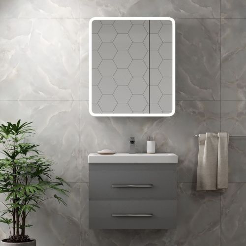 Зеркало-шкаф Emotion LED 800х800 с датчиком движения МВК030