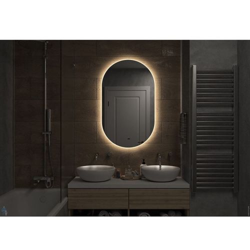 Зеркало Fleur LED 650х1100 с бесконтактным сенсором, теплая подсветка ЗЛП327