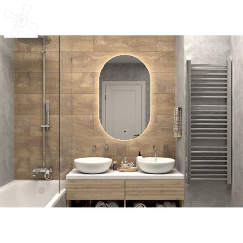 Зеркало Fleur LED 650х1100 с бесконтактным сенсором, теплая подсветка ЗЛП327