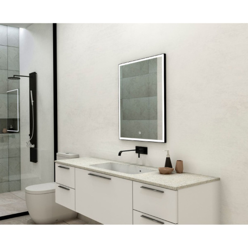 Зеркало Frame Led 600х800 ЗЛП948 с сенсором BLACK