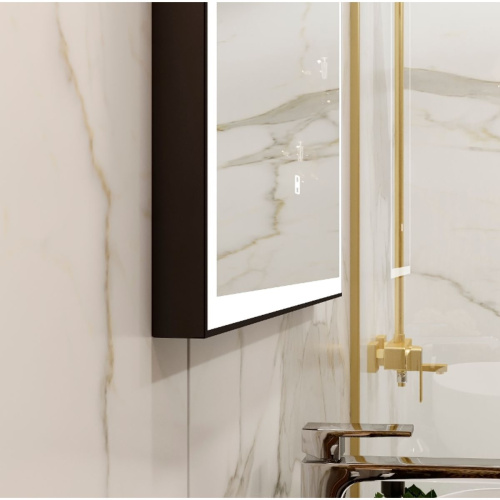 Зеркало Frame Led 600х800 ЗЛП948 с сенсором BLACK