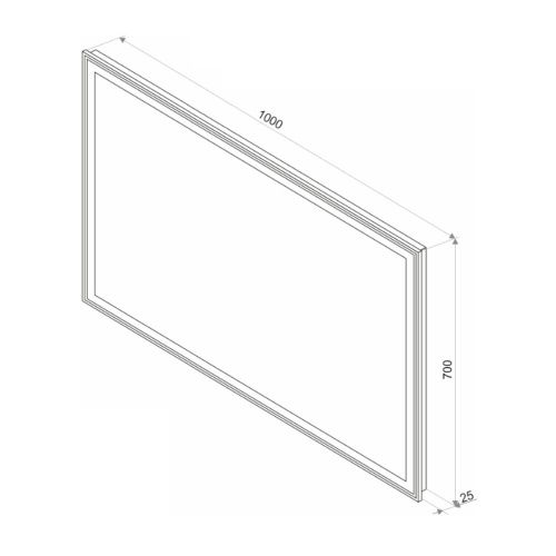 Зеркало Aralia LED 1000х700 с сенсором и подогревом ЗЛП691