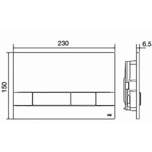 Панель смыва для инсталляции OLI Narrow OLIpure 148301 хром глянцевый