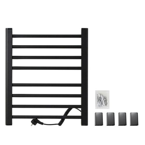 Полотенцесушитель BRIMIX 08061B Черный матовый электрический лесенка 600 х 500 х 100 мм на 8 перекладин 190 W