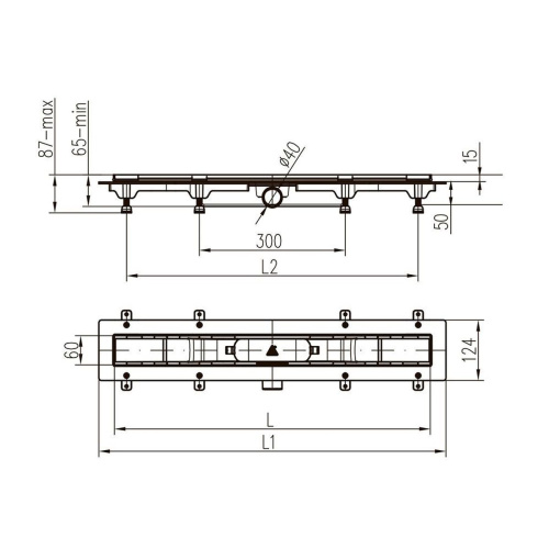 MCH Chudej Водоотводящий желоб 450мм - глянец CH 450 M
