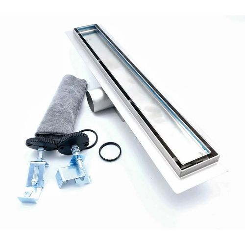 Желоб TIM гориз.выпуск с решеткой под кладку плитки защита от запаха:(сухой +гидрозатвор) 70*1200мм BAD4512002