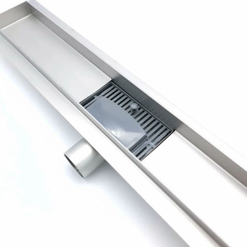 Желоб TIM гориз.выпуск с решеткой под кладку плитки защита от запаха:(сухой +гидрозатвор) 70*1200мм BAD4512002
