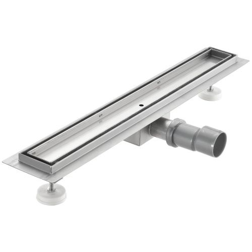 Желоб TIM гориз.выпуск с решеткой под кладку плитки защита от запаха:(сухой +гидрозатвор) 70*9000мм BAD459002