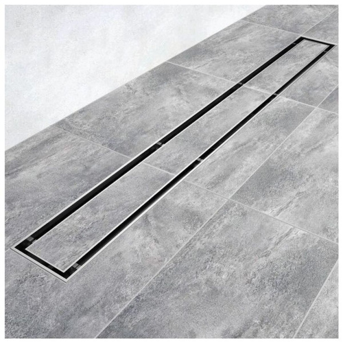 Желоб TIM гориз.выпуск с решеткой под кладку плитки защита от запаха:(сухой +гидрозатвор) 70*1000мм BAD4510002