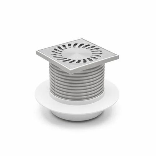 Трап MCH для пола D50 решетка нерж. 122х122 c воротником 420 L