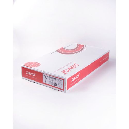 Смеситель для кухни Savol S-L1806H-01 с подключением к фильтру воды с гибким изливом черный