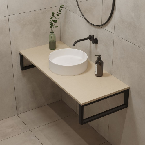 Столешница кварцевая HIEKKA 1200*450*20 бежевая (без кроштейна)