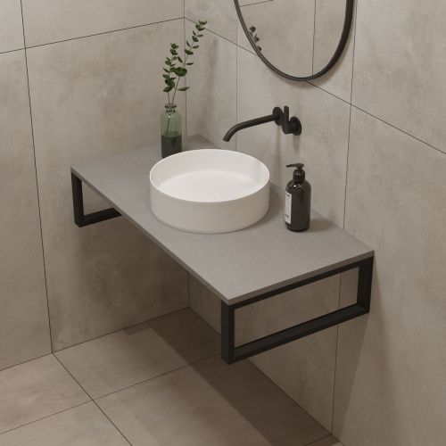 Столешница кварцевая HIEKKA 1000*450*20 серая (без кроштейна)