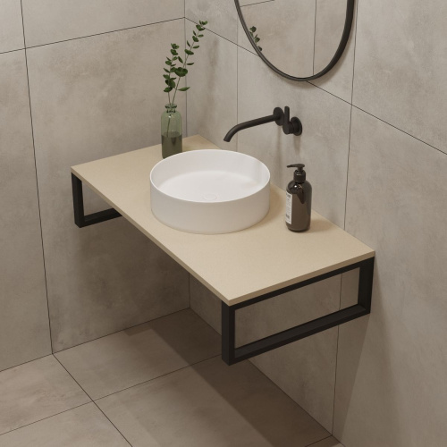 Столешница кварцевая HIEKKA 1000*450*20 бежевая (без кроштейна)