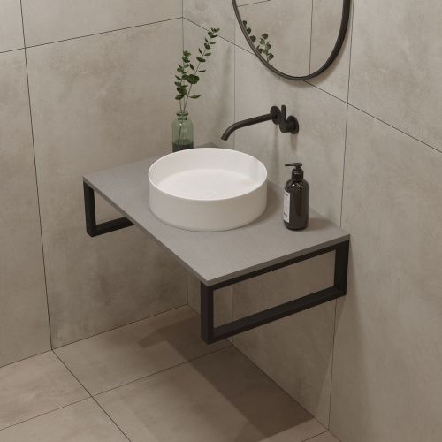 Столешница кварцевая HIEKKA 800*450*20 серая (без кроштейна)