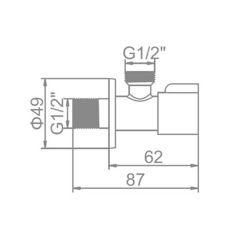 Кран угловой 1/2
