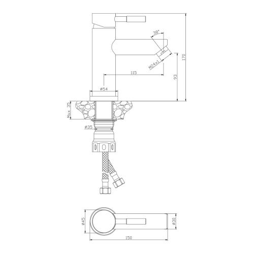 Смеситель для раковины Olive's Balear 13100BL