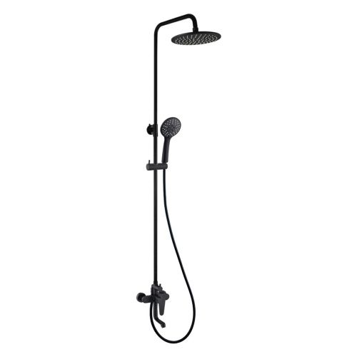 Душевая система OLIVE'S Barros 22511-1BRB Черный со смесителем и тропическим душем