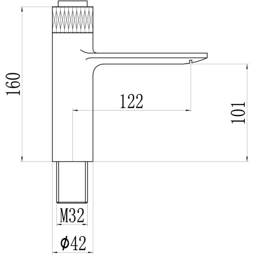 Смеситель для раковины Savol S-601810WB с кнопочным включением белый