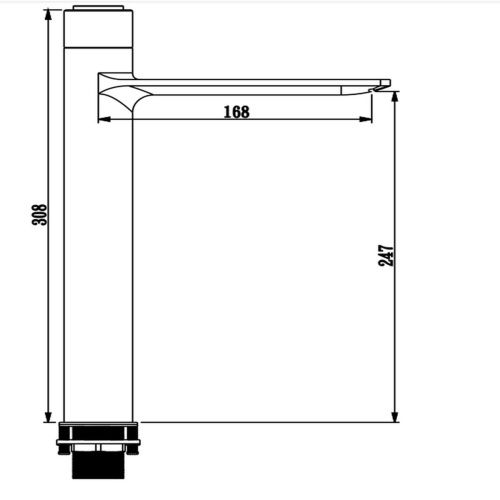 Смеситель для раковины Savol S-601810GLB с кнопочным включением