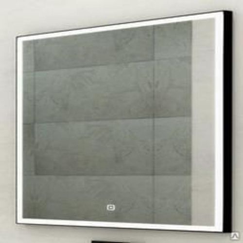 Зеркало Frame LED 1000х700 BLACK с сенсором ЗЛП188