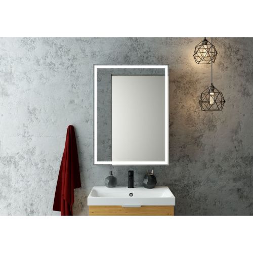 Зеркало-шкаф Mirror Box black LED 600х800 МВК053