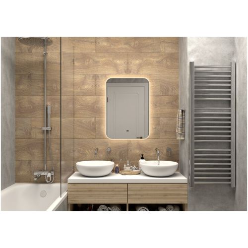 Зеркало Burzhe LED 500х700 с бесконтактным сенсором, теплая подсветка ЗЛП319