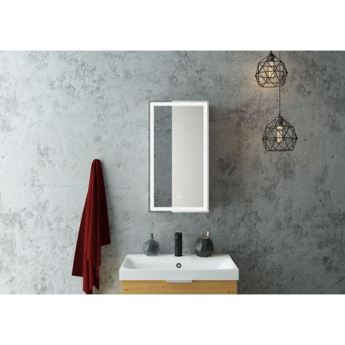 Зеркало-шкаф Allure LED 350х650 Правый с сенсором и розеткой МВК056