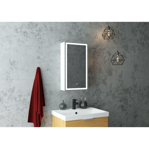 Зеркало-шкаф Allure LED 350х650 Правый с сенсором и розеткой МВК056