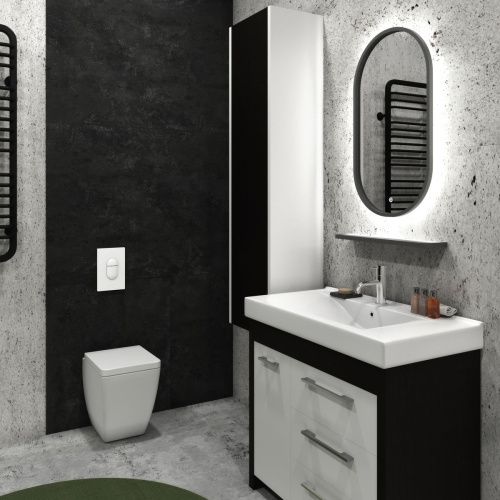 Зеркало Prime Gray LED 450х800 в МДФ раме ЗЛП1079