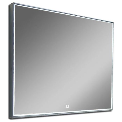 Зеркало Sting Black LED 1000х700 с сенсором алюминиевый профиль ЗЛП104