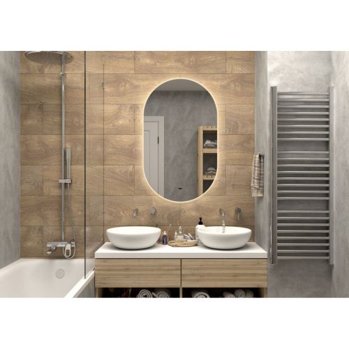 Зеркало Fleur LED 700х1200 с бесконтактным сенсором, теплая подсветка ЗЛП328