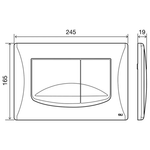 Панель механ. двойная RIVER DUAL хром глянец, пластик, OLI  638504