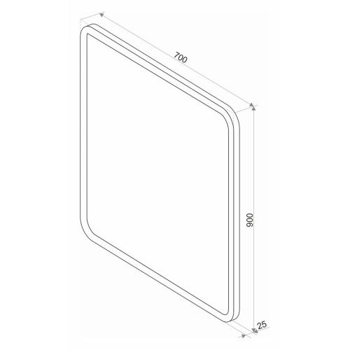 Зеркало Glamour LED 700x900 с сенсором  ЗЛП941